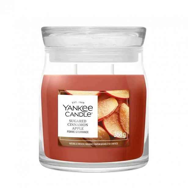 Střední svíčka Signature Sugared Cinnamon pro Apple Yankee Candle
