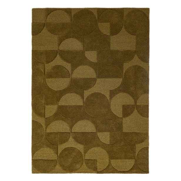 Tmavě zelený ručně tkaný vlněný koberec 200x290 cm Gigi – Flair Rugs