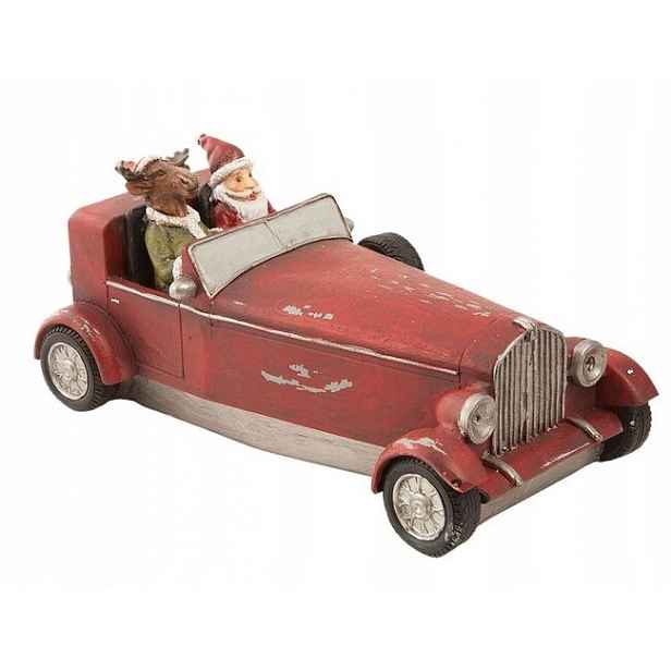 Vánoční dekorace Santa v kabrioletu, Clayre & Eef