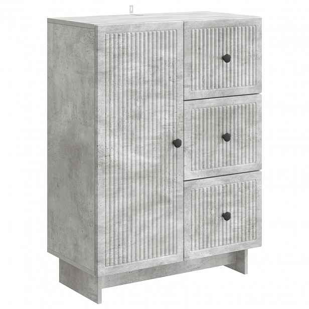 vidaXL Servírovací skříň se zásuvkou Betonově šedá 66 x 34,5 x 90 cm