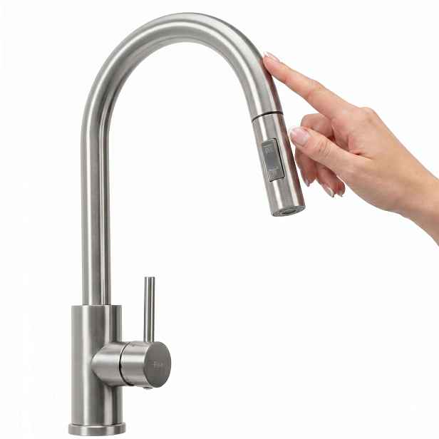 Dotyková Kuchyňská Baterie Rea Fresh Touch Nikl Stojící Vytahovací Sprcha