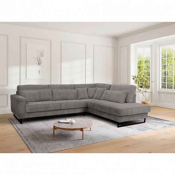 Livetastic ROHOVÁ SEDAČKA, textil, kompozitní dřevo, šedá