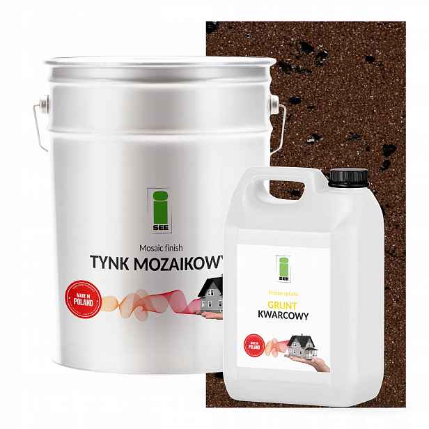 Mozaiková Omítka S Mikou Hnědá 25 kg Barevný Podklad Sada Na 6,6 m2