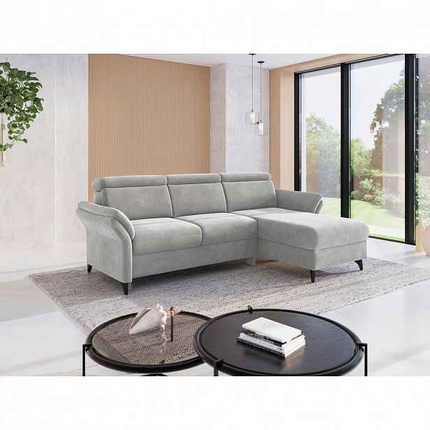 Sit & More ROHOVÁ SEDAČKA, textil, barvy stříbra