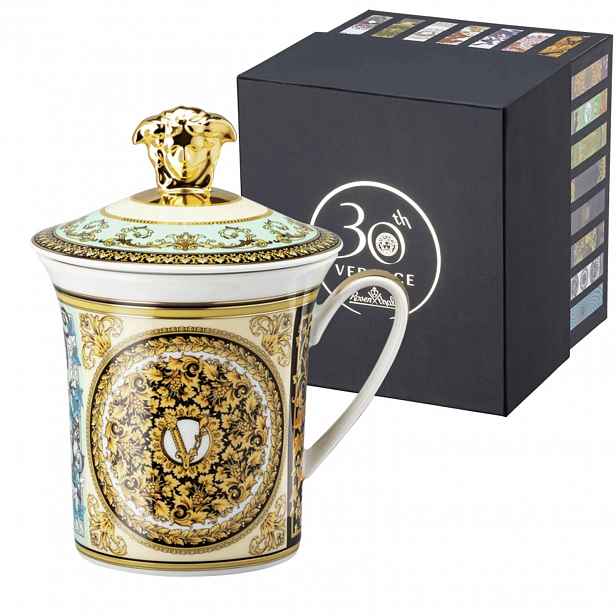 Hrnek s víčkem Versace Barocco Mosaic, limitovaná kolekce 30 let