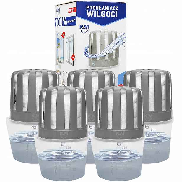 K&m 5x odvlhčovač vlhkosti pro odvlhčovač vzduchu do domácnosti 5x náplň 280 g