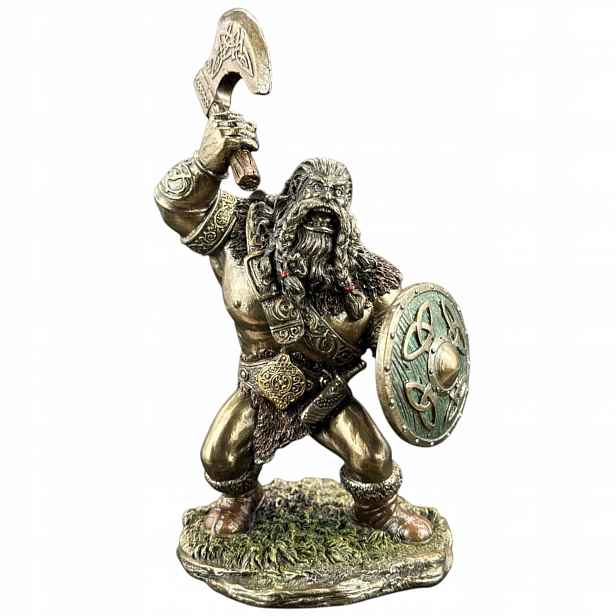 soška sošky Vikinga s sekerou a štítem Veronese WU78078A4
