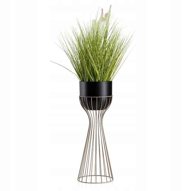 Stojan Na Květiny rostliny s černým krytem držák na květináč kovový 56 cm taupe