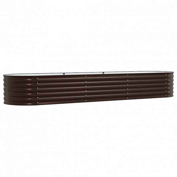 vidaXL Vyvýšený záhon Hnědá 320 x 80 x 44 cm Ocel