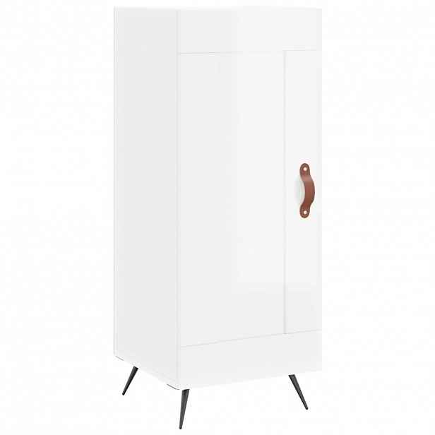 vidaXL Příborník bílý s vysokým leskem 34,5x34x90 cm kompozitní dřevo