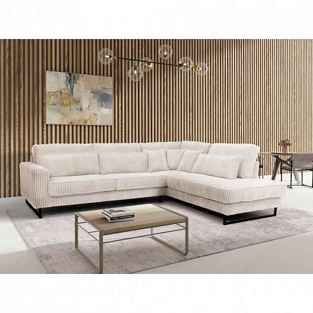 Livetastic ROHOVÁ SEDAČKA, textil, kompozitní dřevo, krémová