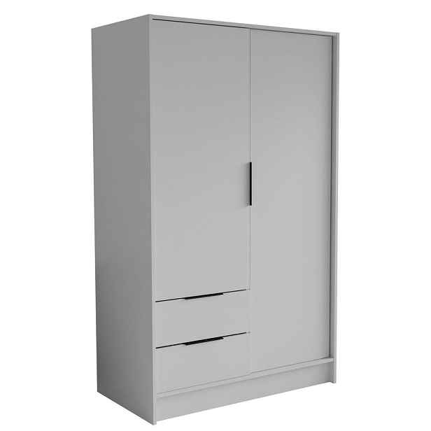 MASSENO ŠATNÍ SKŘÍŇ S OTOČNÝMI DVEŘMI CAVA, 102/200/51 cm moderní 2dveřová, bílá
