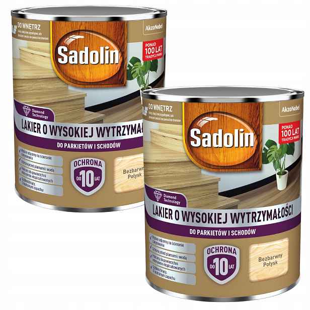 Sada Sadolin Lak 2x4,5 S Vysokou Odolností Pro Parkety, Lesk 9L
