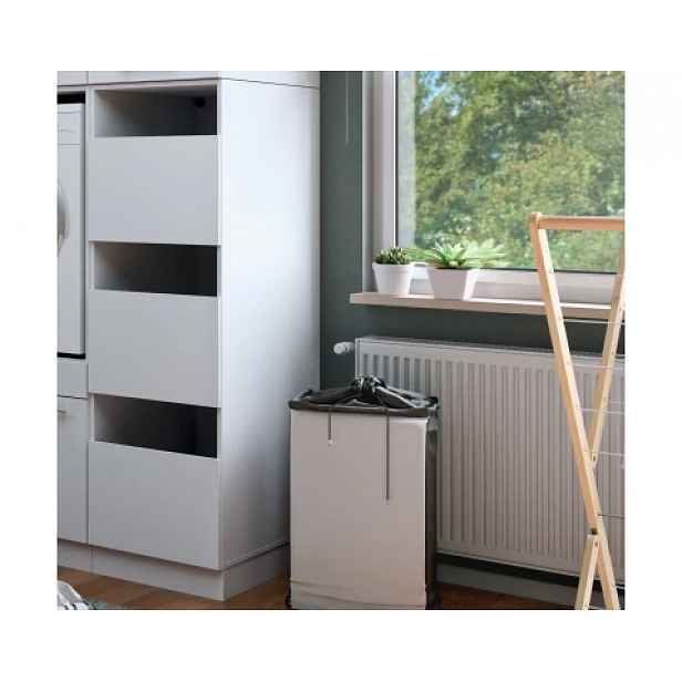 Regál s dvířky Mr. Sauber, 50 cm, bílá