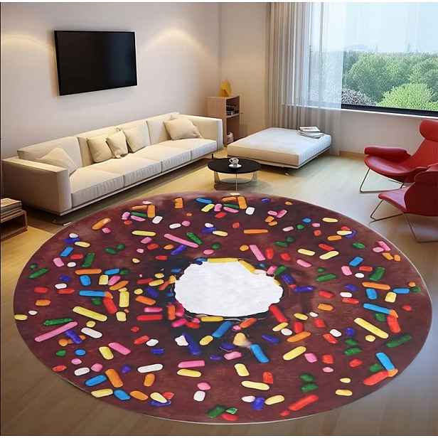 Deka deka přehoz podložka Donut kobliha Velký měkký art jako dárek pléd 150 cm