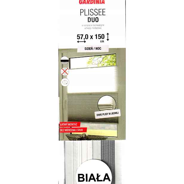 Gardinia Plisovaná Žaluzie Plisse Duo Den/noc 57x150
