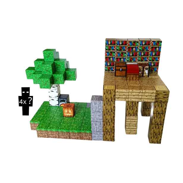 Toybit Magnetická stavebnice Minecraft Knihovna a magický strom MSTB2098