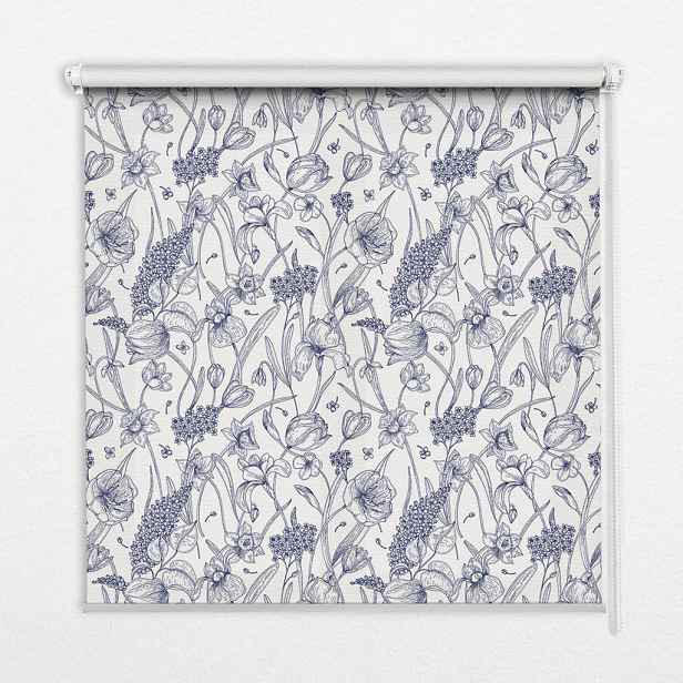 TULUP VNITŘNÍ roleta - okenní roleta - roleta - 60x140 cm - Luční květiny