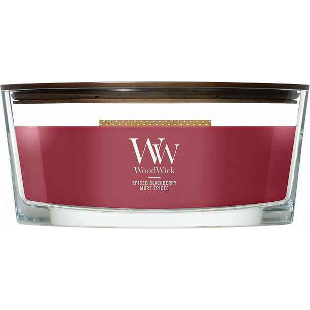 Woodwick Spiced Blackberry Vonná Svíčka M 600 G Dřevěný Knot