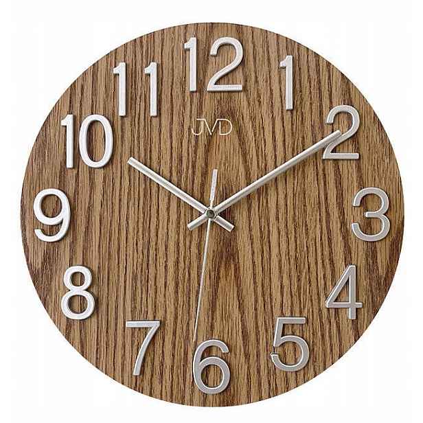 Hnědé Elegantní Nástěnné Hodiny Jvd HT98.9 30 cm 3D