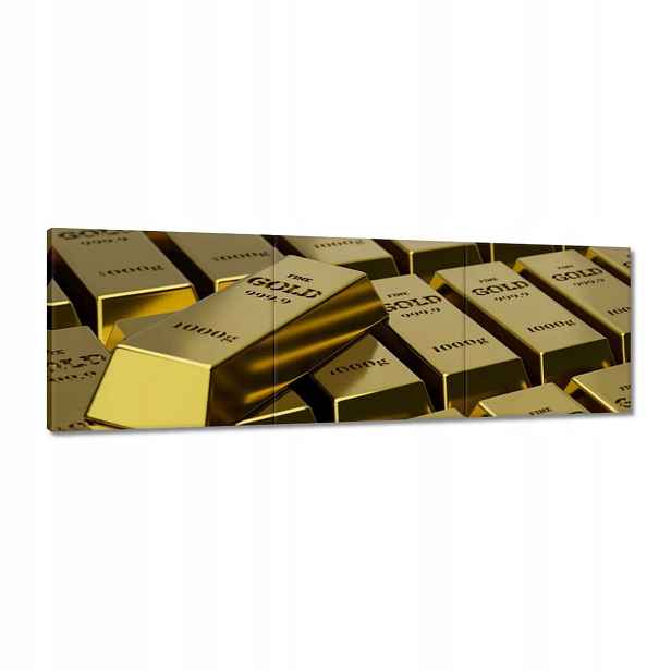 Obrazy 120x40 Zlaté zlaté slitky 1000 g
