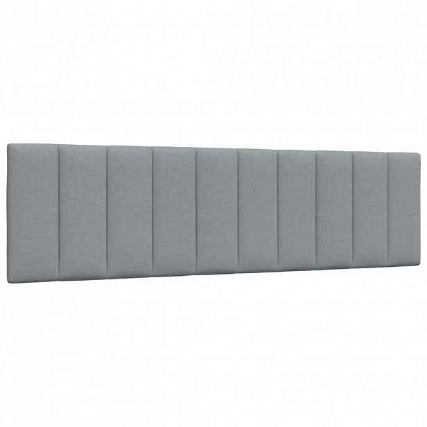 vidaXL Polštář na čelo postele Hanko světle šedý 180 cm textil
