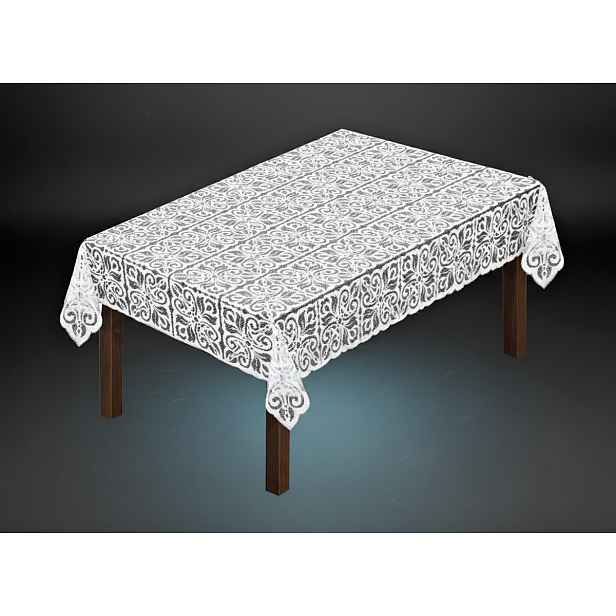 Žakárový ubrus XENIE více rozměrů bílá MyBestHome Rozměr: 220x140 cm