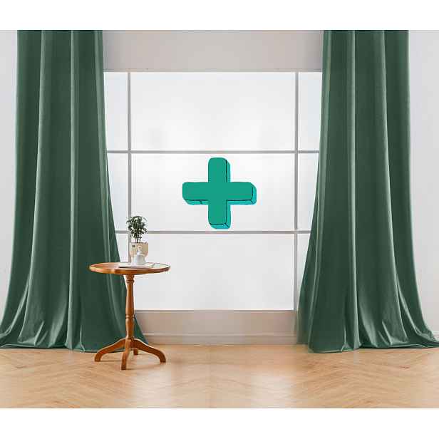 Zatemňovací závěsy VELVET mentolové 140x250 cm (2 ks), řasící páska