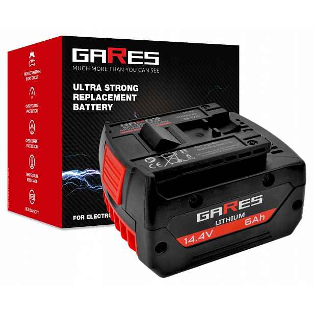 Akumulátor Gares pro Bosch Gsr Gdr 14.4 V-LIN2 2607336234 2607336077 6,0Ah