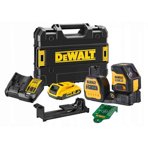 Křížový Lineární Laser Zelený 12/18V 30 m 2,0 Ah Kufr DeWALT DCE088D1G18