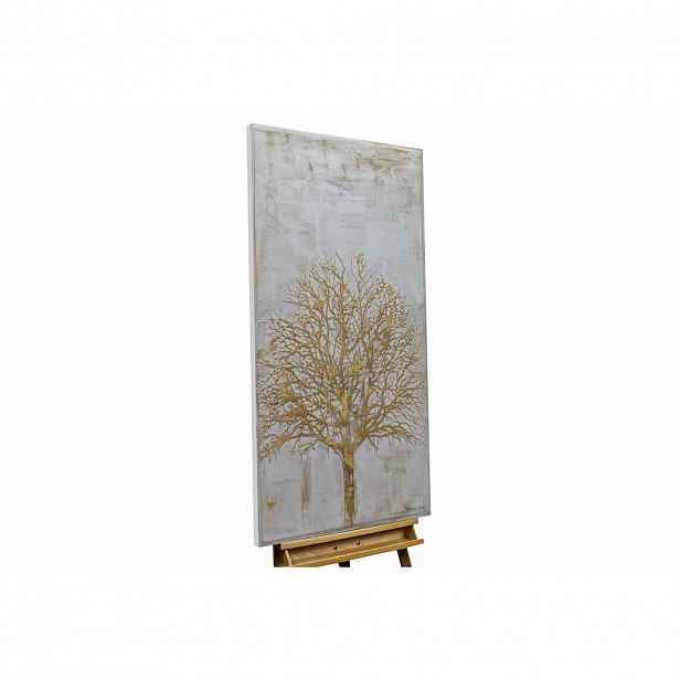 KUNSTLOFT RUČNĚ MALOVANÝ AKRYLOVÝ OBRAZ ŠEDÝ, 60/120 CM