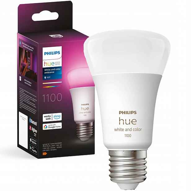 Led žárovka E27 A60 9W Cct Rgb Philips Hue White & Color Bluetooth Zigbee