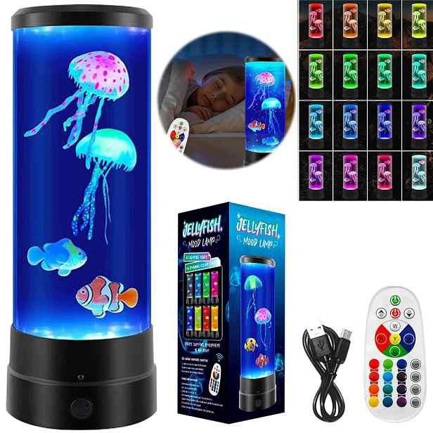 Rgb Lampa Jellyfish Se 4 Režimy Svícení, Pro Dekoraci, Dárky Pro Děti