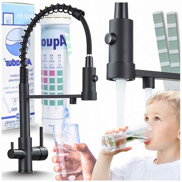Kuchyňská Baterie Třícestná S Vytáhnou Zásuvnou Sprchou Stojící Otočná Dárek