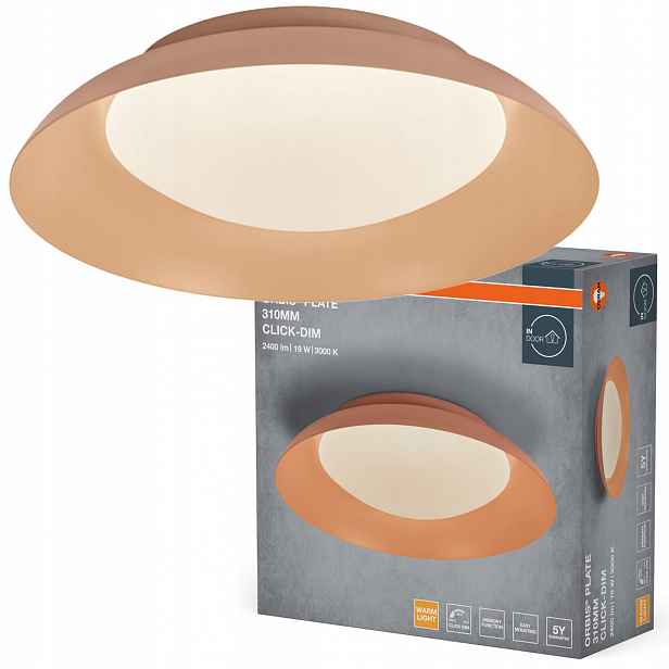Stropní Svítidlo Led nástěnné svítidlo 19W 1200lm 3000K Teplá růžová Orbis Osram