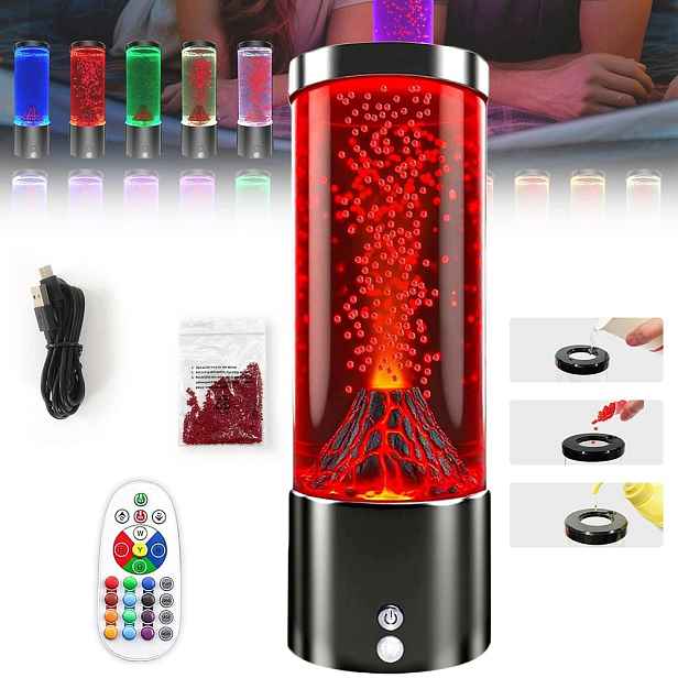 Usb Sopečná Lávová Lampa Pro Děti Noční Lampa Dekorace