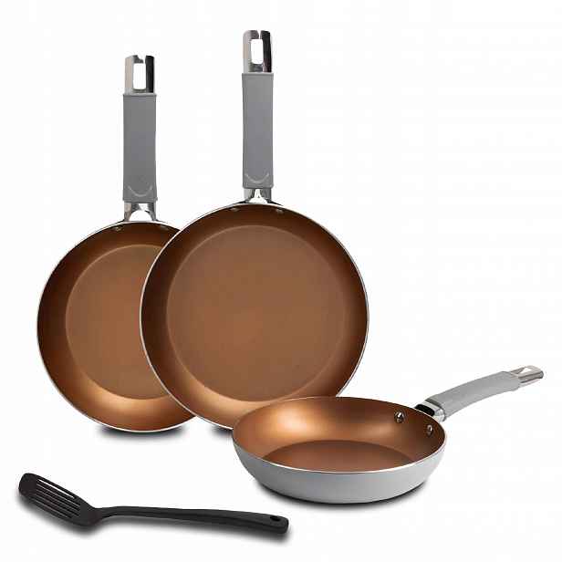 Bergner Loja Reeco – 4dílná sada – 3 pánve 18-22 a 26 cm