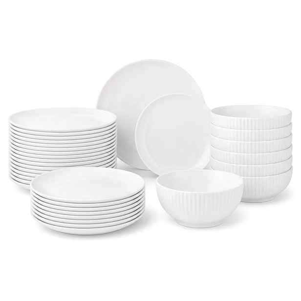 Jídelní Servis pro 12 osob 36 ks porcelánové stolní nádobí Crema