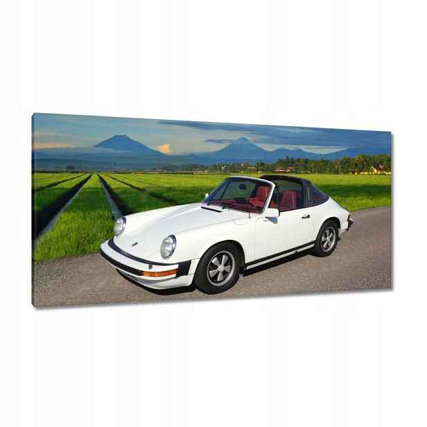 Obrazy 115x55 Bílé Porsche