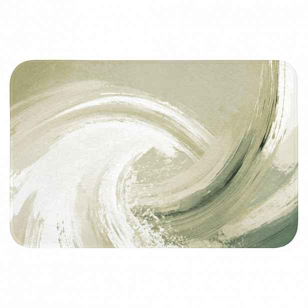 OnlyWow KOUPELNOVÁ PŘEDLOŽKA Abstraktní - Tahy štětcem - Vlny - Zelená 60x40 cm