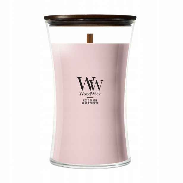 WoodWick Rose Blush velká vonná svíčka 610 g