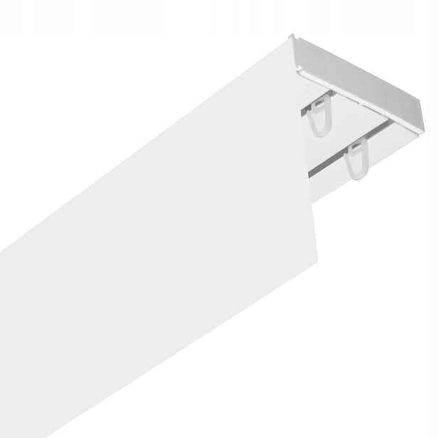 Dvojitá dvoukolejná stropní lišta s maskovacím krytem 7,5 Pvc, sada sponek 300 cm