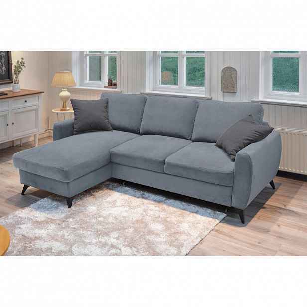 Livetastic ROHOVÁ ROZKLÁDACÍ POHOVKA, kov, textil, kompozitní dřevo, šedá
