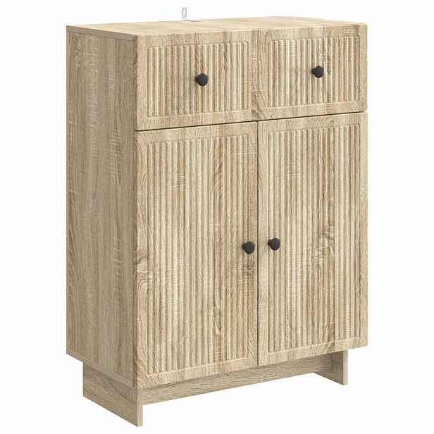 vidaXL Servírovací skříň Dub sonoma 66 x 34,5 x 90 cm Kompozitní dřevo