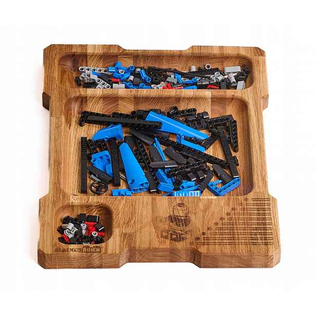 Dubový pravý organizér Blacked Brick pro skládání Lego kostek