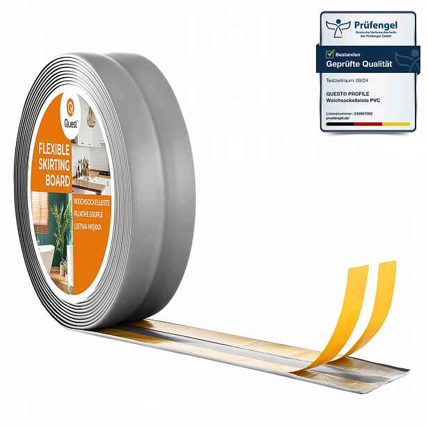 Ukončovací lišta samolepicí šedá Pvc 25x25mm, 15m