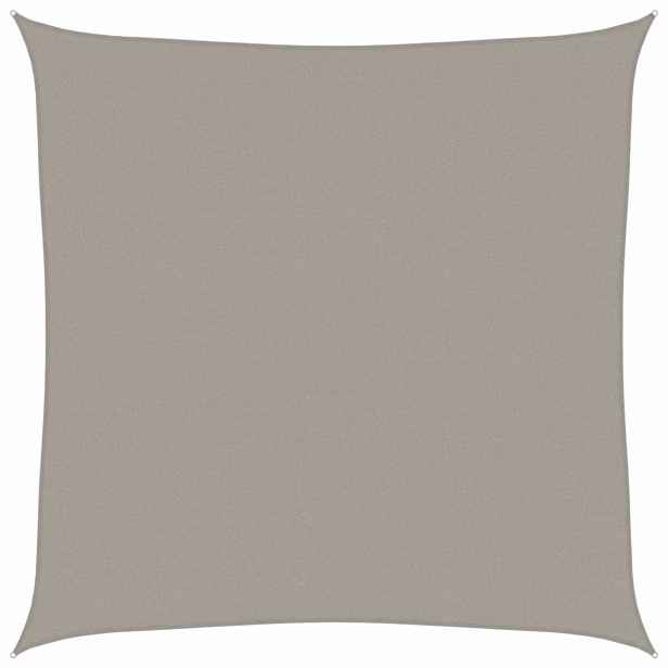 vidaXL Stínicí plachta 160 g/m² čtverec světle šedá 5 x 5 m HDPE
