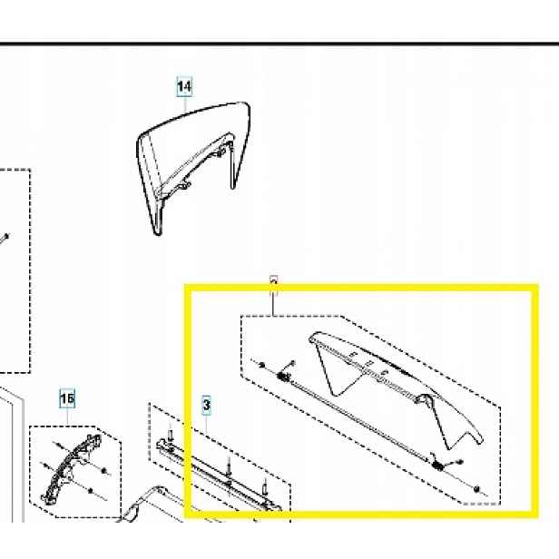 Zadní klapka sekačky LC 153S LC 151 usqvarna 598684119 Originál
