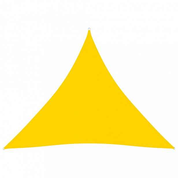 Plachta proti slunci oxfordská látka trojúhelník 3,6 x 3,6 x 3,6 m Žlutá