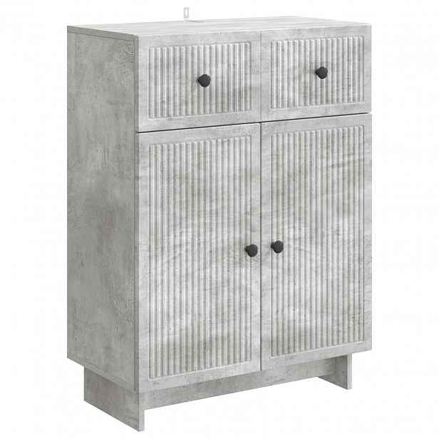 vidaXL Servírovací skříň Betonově šedá 66 x 34,5 x 90 cm